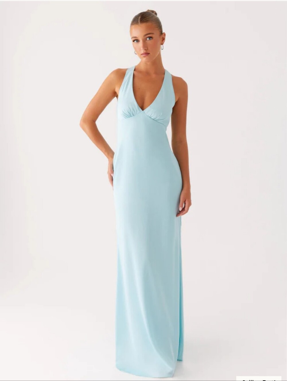 Peppermayo Light Blue Halter Maxi Dress SZ 4 New With Tags